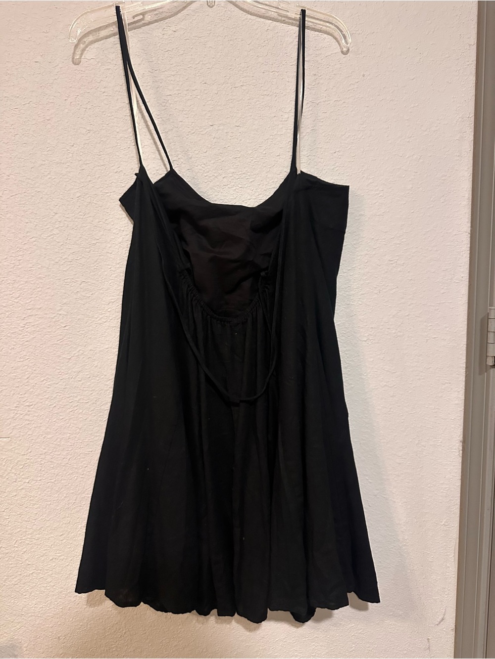 Black Spaghetti Strap Mini Dress - Picture 2 of 2
